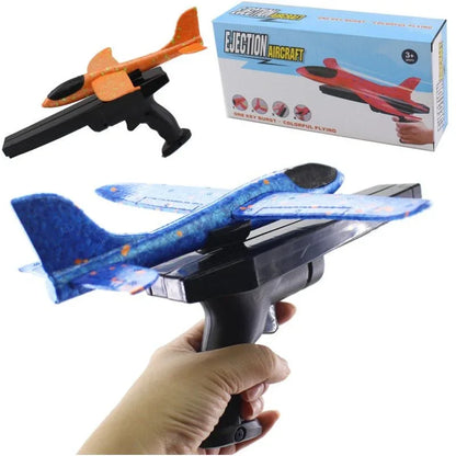 2x Ejection Foam Plane Toy Outdoor Sport with Light Safe for Children Birthday Gift - Mekamart Australia