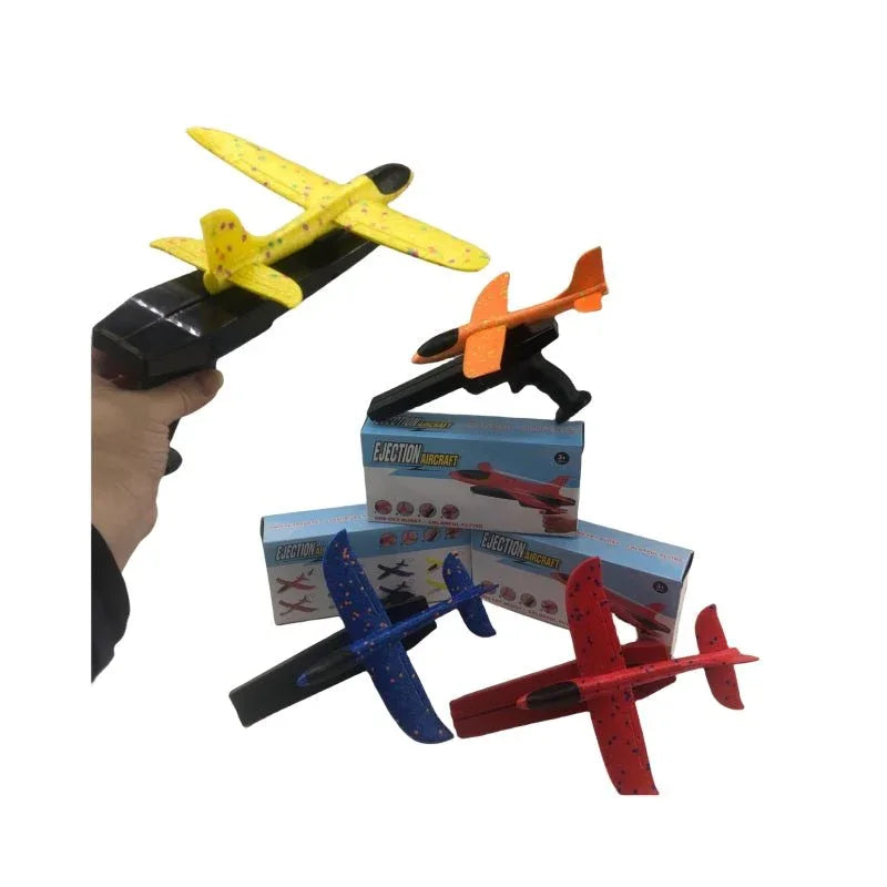 2x Ejection Foam Plane Toy Outdoor Sport with Light Safe for Children Birthday Gift - Mekamart Australia