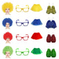 School house carnival colour celebrates kit Wig Glasses Tutus and Pom Poms - Yellow - Mekamart Australia
