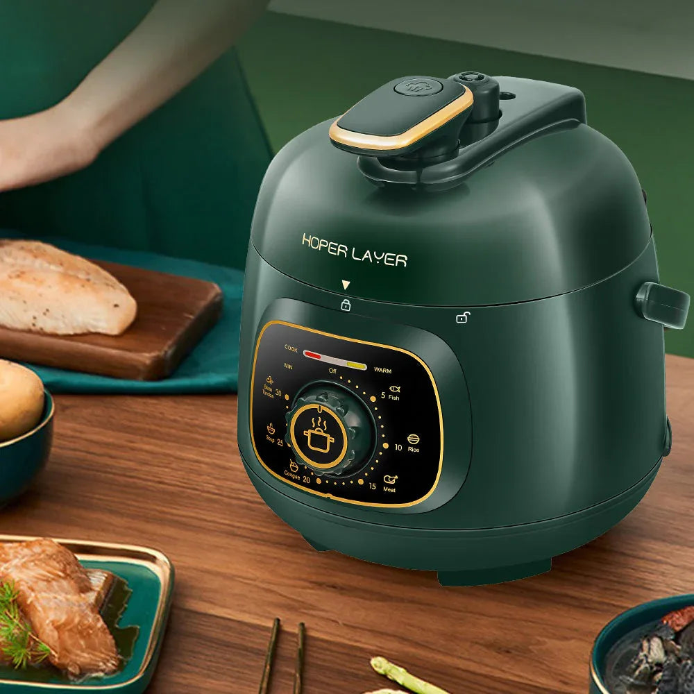 Hoper Layer Mini Electric Pressure Cooker – HL-MP160 3-Cup Small Rice Cooker - Mekamart Australia