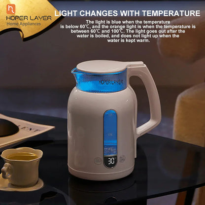 Hoper Layer Insulation Electric Kettle 1.5L 1500W Water Boiler K15-G1 - Mekamart Australia
