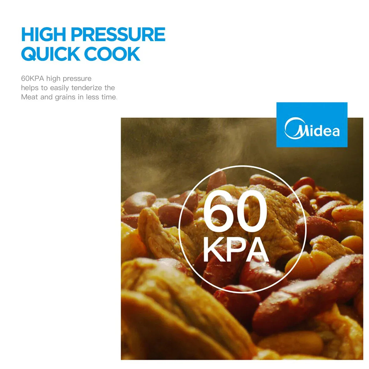 Midea 5.7L 12 Programs Pressure Cooker - Mekamart Australia