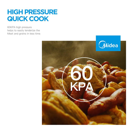 Midea 5.7L 12 Programs Pressure Cooker - Mekamart Australia