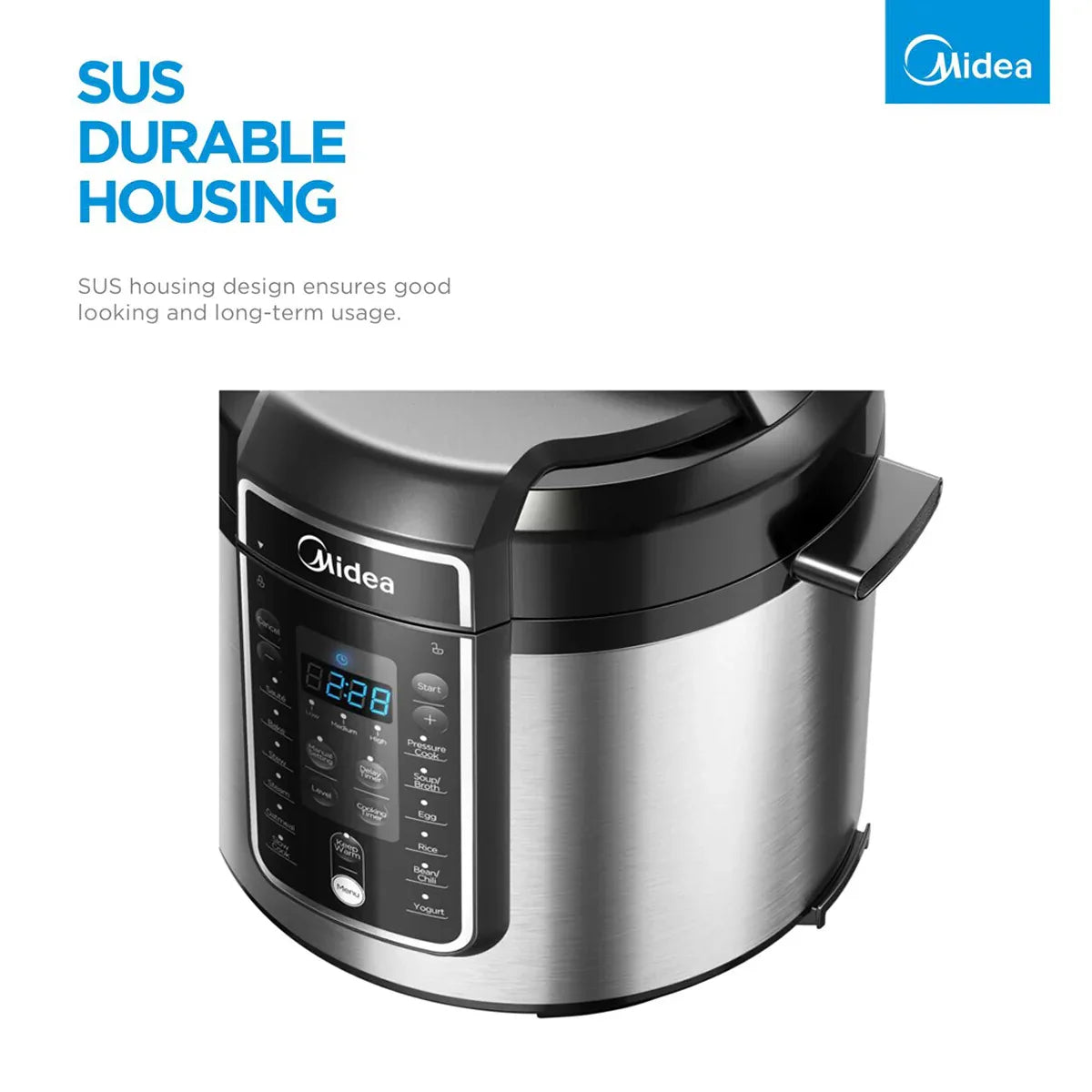 Midea 5.7L 12 Programs Pressure Cooker - Mekamart Australia