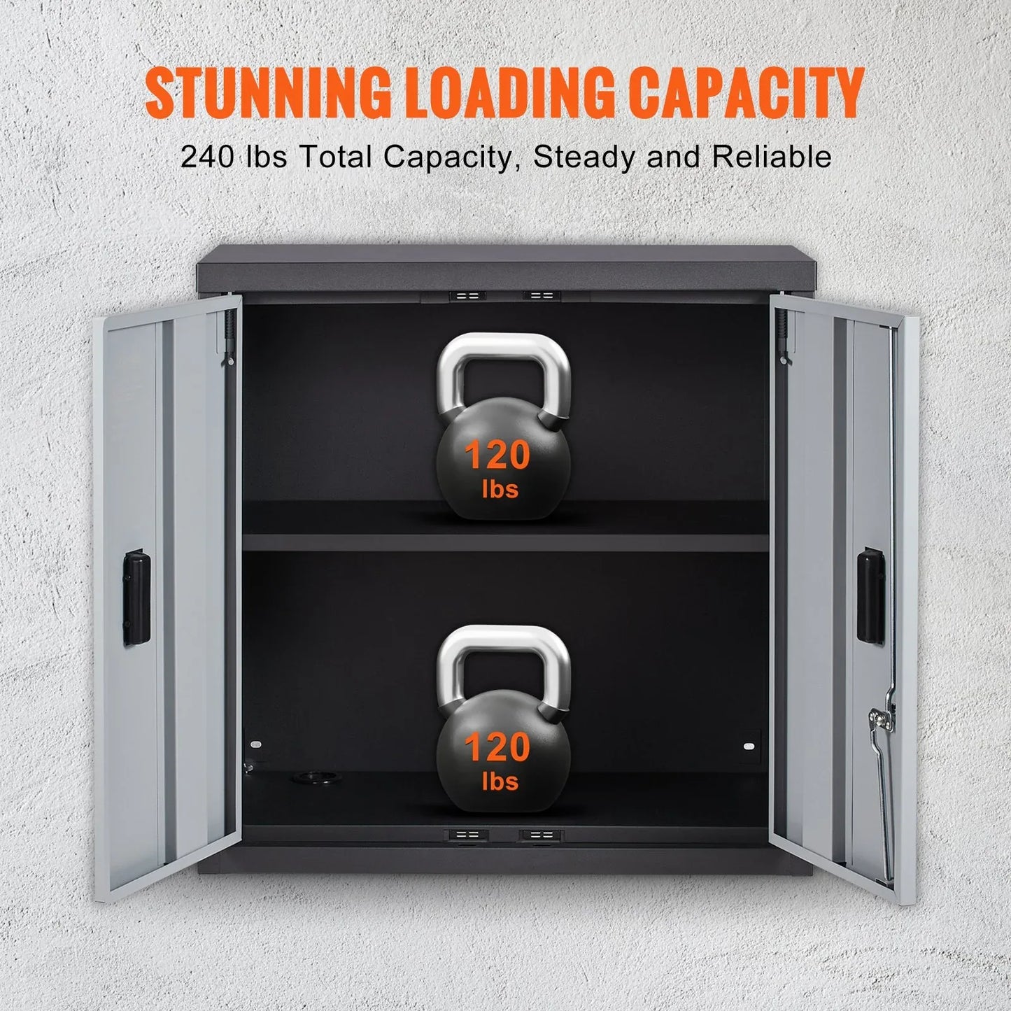 VEVOR Foldable Wall Cabinet Garage Cabinet Wall Mounted 26 - Mekamart Australia