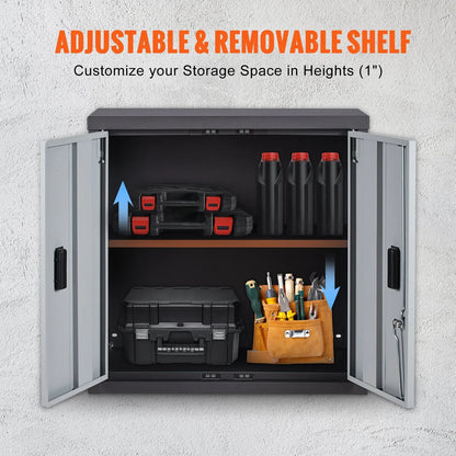 VEVOR Foldable Wall Cabinet Garage Cabinet Wall Mounted 26 - Mekamart Australia