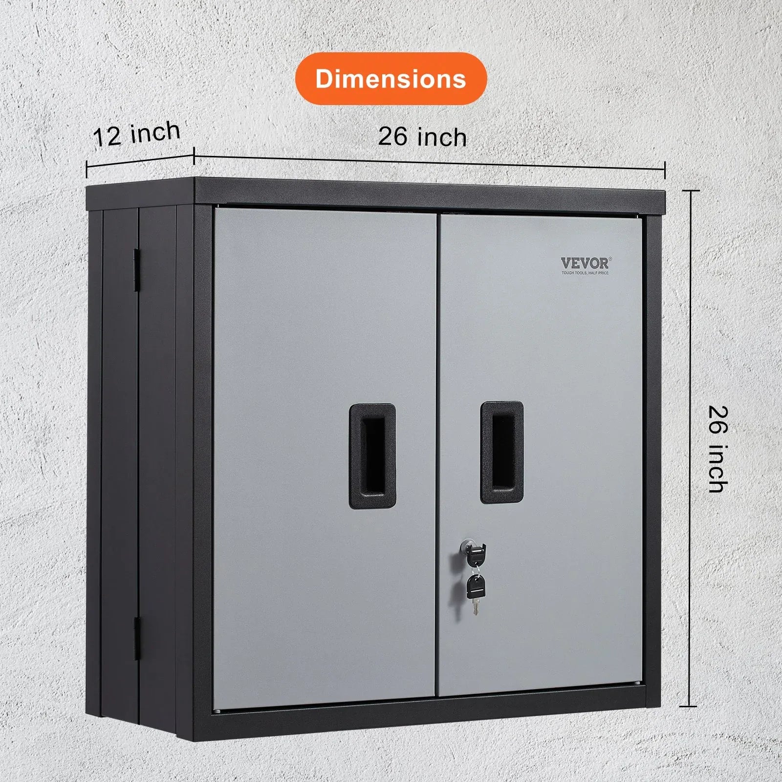 VEVOR Foldable Wall Cabinet Garage Cabinet Wall Mounted 26 - Mekamart Australia