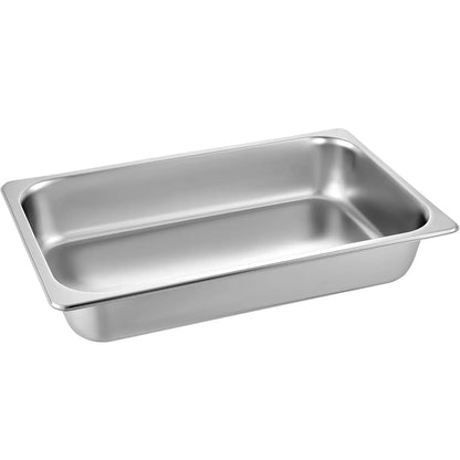 VEVOR 4 Pack Hotel Pan 3.7" Deep Steam Table Pan Full Size with Lid 20.8"L x 13"W Hotel Pan 22 Gauge Stainless Steel Anti Jam Steam Table Pan - Mekamart Australia