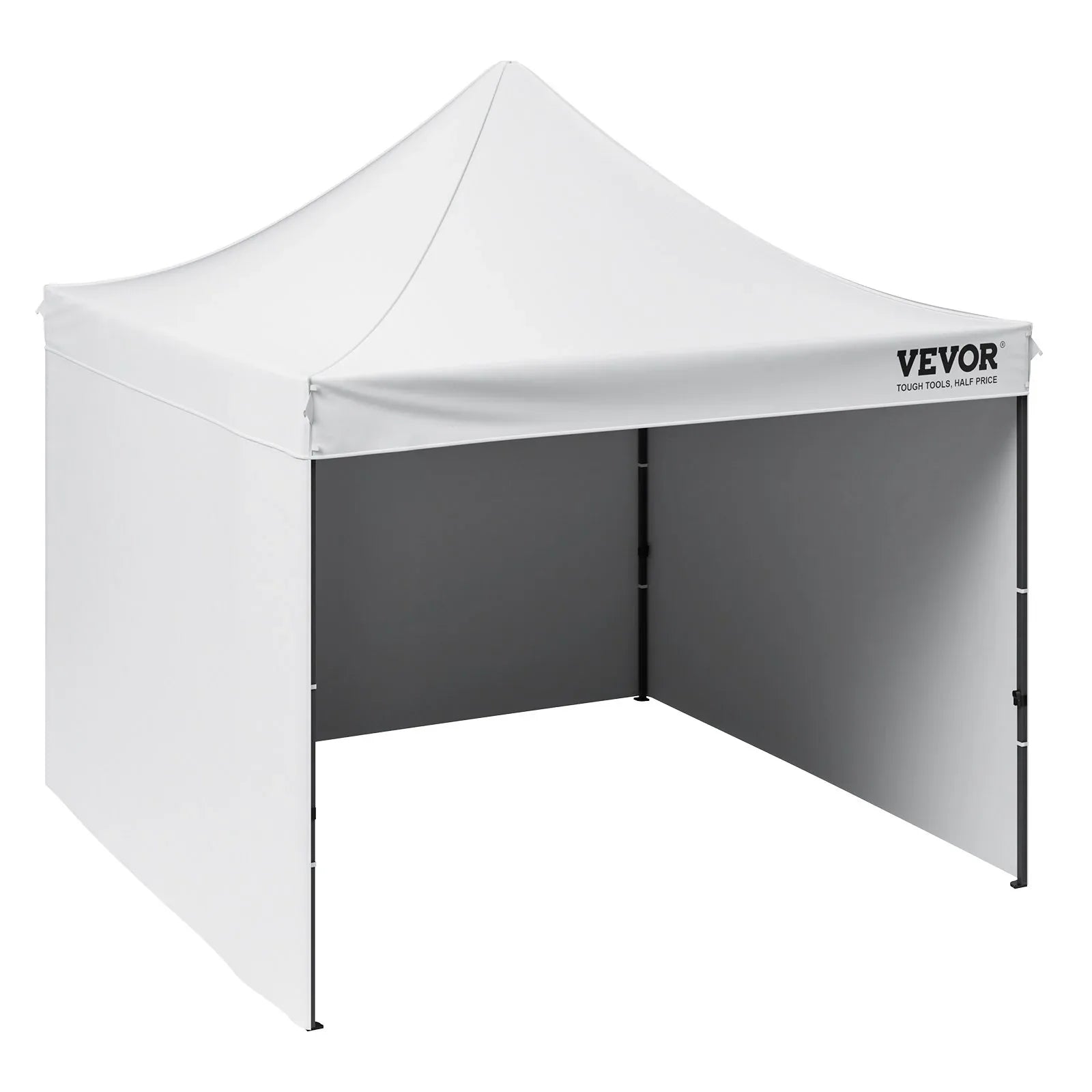VEVOR Pop Up Canopy Tent Outdoor Gazebo Tent 10x10FT with Sidewalls & Bag White - Mekamart Australia