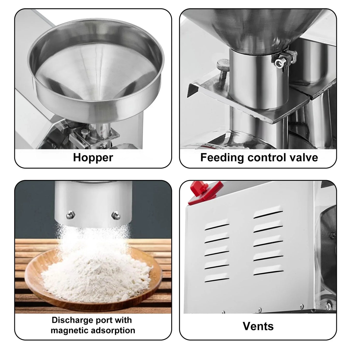 VEVOR Grain Grind Mill Grain Grinding Machine 2200W Food Processing Machinery - Mekamart Australia