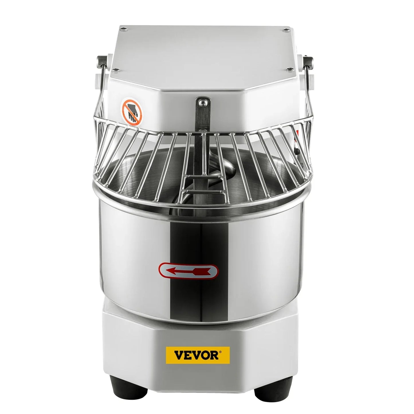 VEVOR Commercial Dough Food Mixer, 8L Large Capacity Stainless Steel Mixer with Bowel, Hook, Shield, Reset Button, 450W Tilt-Head Kitchen Dough Mixers for Cake, Cream, Egg Fluid, Fillings - Mekamart Australia