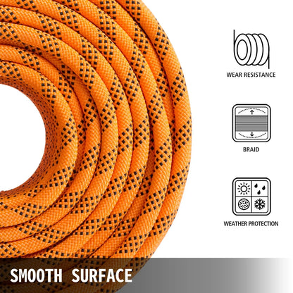 VEVOR 1.43cm Double Braid Polyester Rope 6096cm Nylon Pulling Rope 498.95kg High Force Polyester Load Sailing Rope(1.43cm-6096cm) - Mekamart Australia