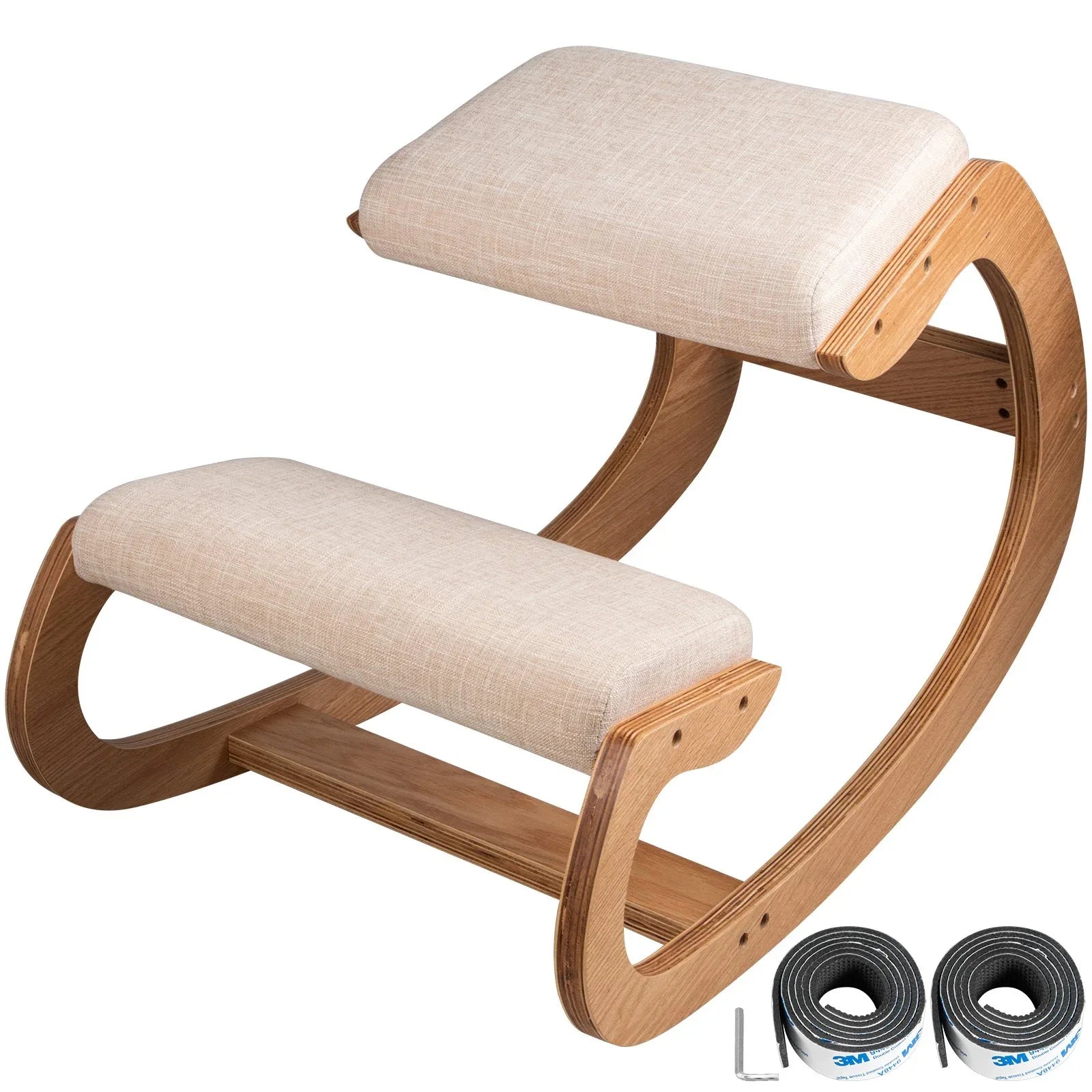 VEVOR Ergonomic Kneeling Chair Heavy Duty Better Posture Kneeling Stool Office Chair Home for Body Shaping Relieveing Stress Meditation Desk Computer Kneeling Stool Chair - Mekamart Australia