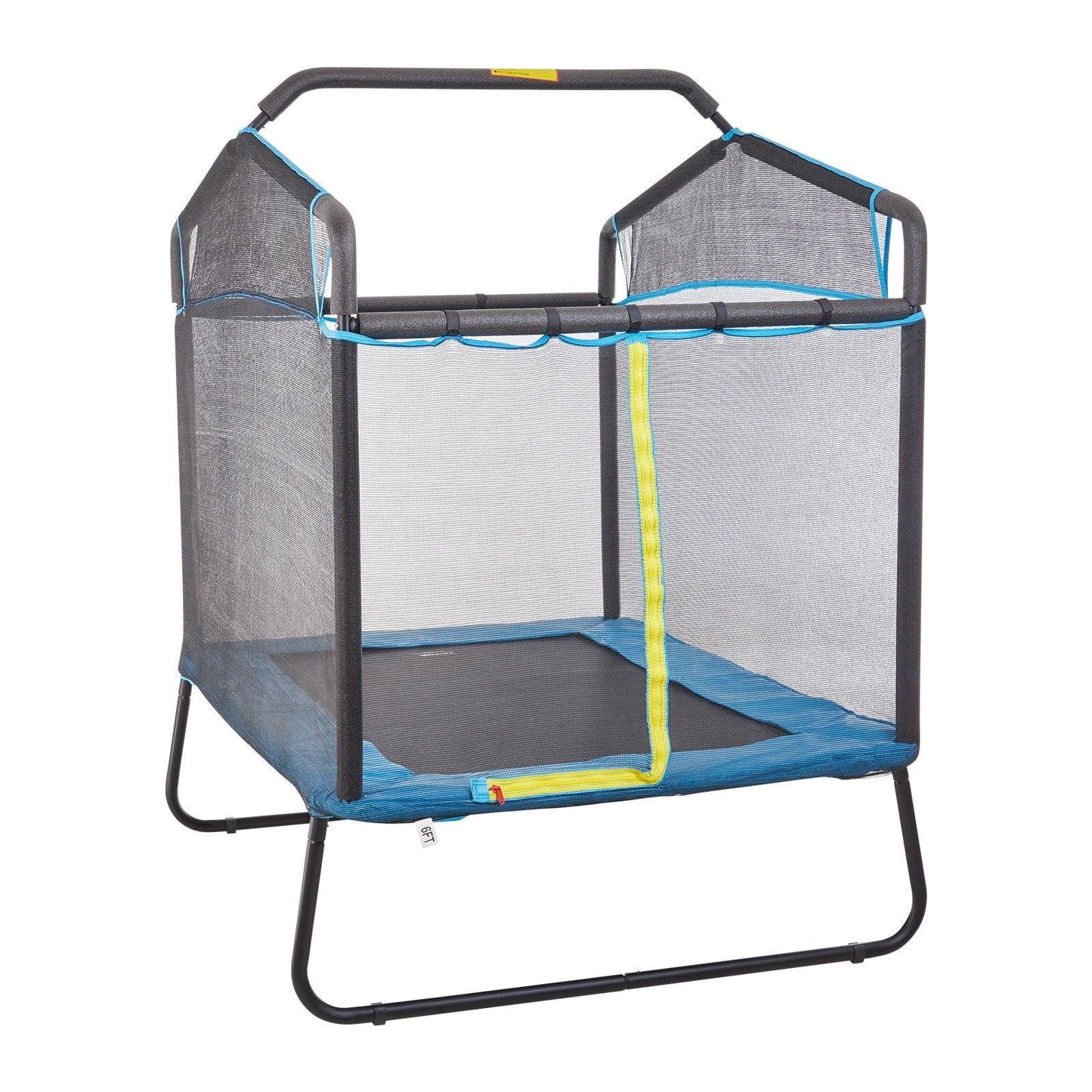 VEVOR 6FT Trampoline for Kids, 72" Indoor/Outdoor Toddlers Trampoline, Mini Baby Trampoline with Safety Enclosure Net, Gymnastics Bar, Hammock, Recreational Trampoline Birthday Gift for 3+ Years Kids - Mekamart Australia