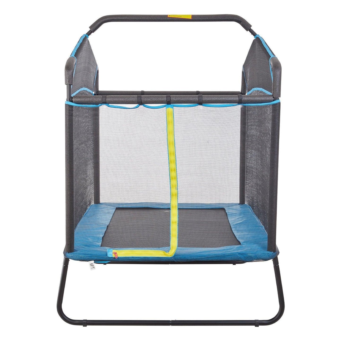 VEVOR 6FT Trampoline for Kids, 72" Indoor/Outdoor Toddlers Trampoline, Mini Baby Trampoline with Safety Enclosure Net, Gymnastics Bar, Hammock, Recreational Trampoline Birthday Gift for 3+ Years Kids - Mekamart Australia