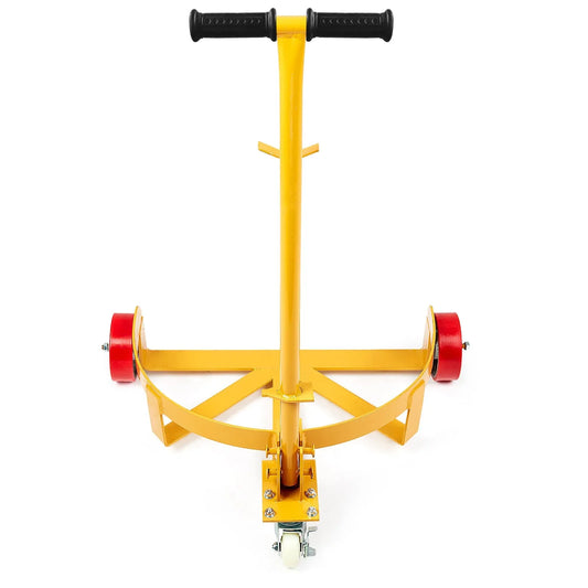VEVOR 250L Drum Dolly, 544 kg Load Capacity, Barrel Dolly Cart Drum Caddy Round Dolly Steel Low Profile, Heavy Duty Steel Frame with Adjustable Handle 3 Wheels, for Workshop Factory Warehouse - Mekamart Australia
