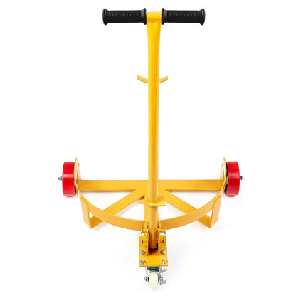 VEVOR 250L Drum Dolly, 544 kg Load Capacity, Barrel Dolly Cart Drum Caddy Round Dolly Steel Low Profile, Heavy Duty Steel Frame with Adjustable Handle 3 Wheels, for Workshop Factory Warehouse - Mekamart Australia