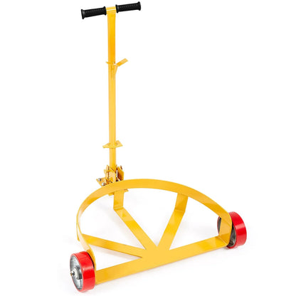 VEVOR 250L Drum Dolly, 544 kg Load Capacity, Barrel Dolly Cart Drum Caddy Round Dolly Steel Low Profile, Heavy Duty Steel Frame with Adjustable Handle 3 Wheels, for Workshop Factory Warehouse - Mekamart Australia