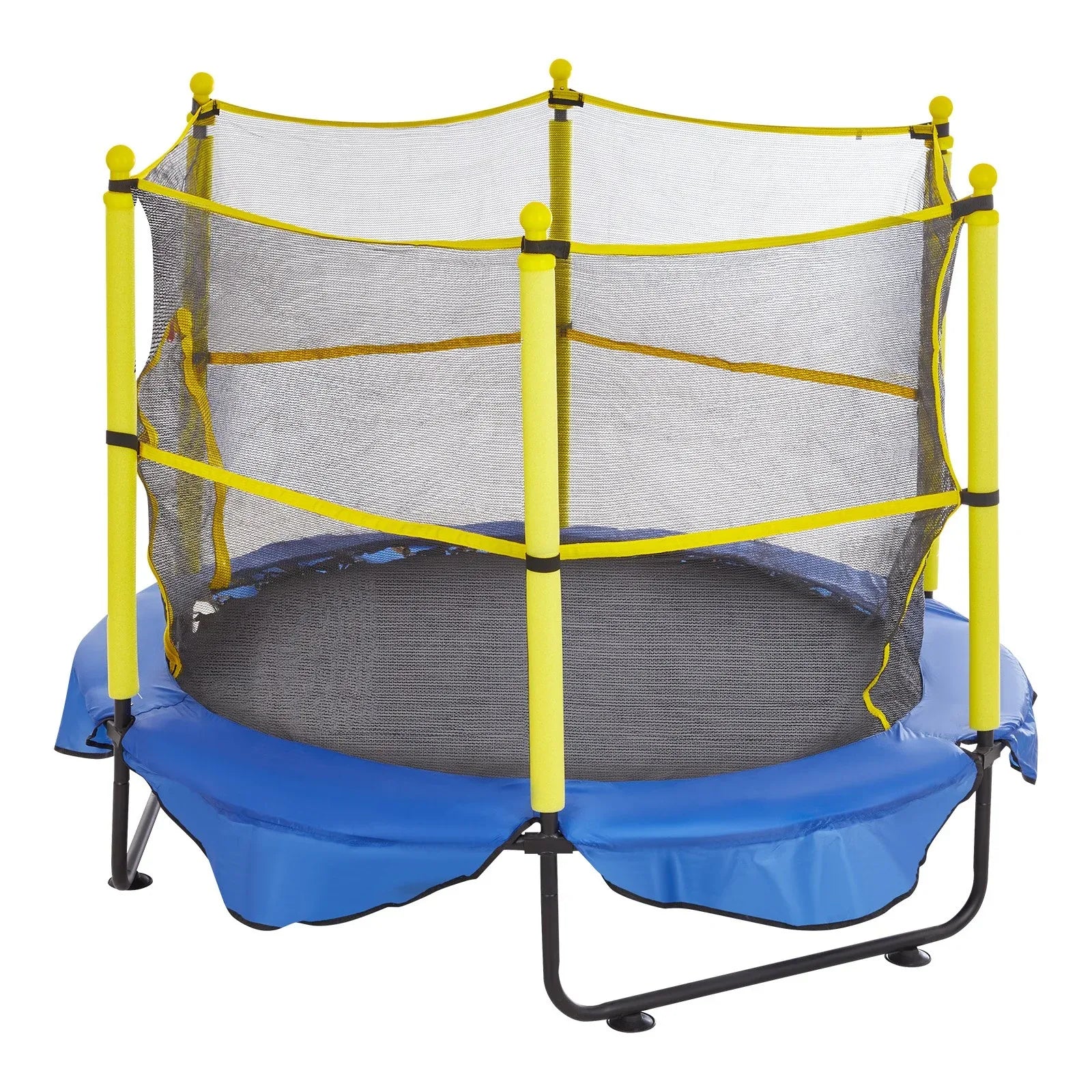 VEVOR 5FT Trampoline for Kids, 60" Indoor Outdoor Trampoline with Safety Enclosure Net, Basketball Hoop and Ocean Balls, Mini Toddler Recreational Trampoline Birthday Gifts for 3+ Years Kids - Mekamart Australia