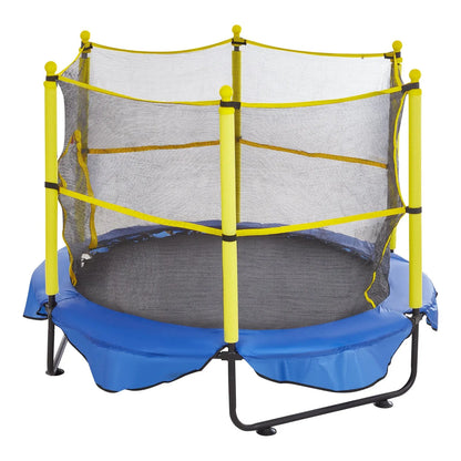 VEVOR 5FT Trampoline for Kids, 60" Indoor Outdoor Trampoline with Safety Enclosure Net, Basketball Hoop and Ocean Balls, Mini Toddler Recreational Trampoline Birthday Gifts for 3+ Years Kids - Mekamart Australia