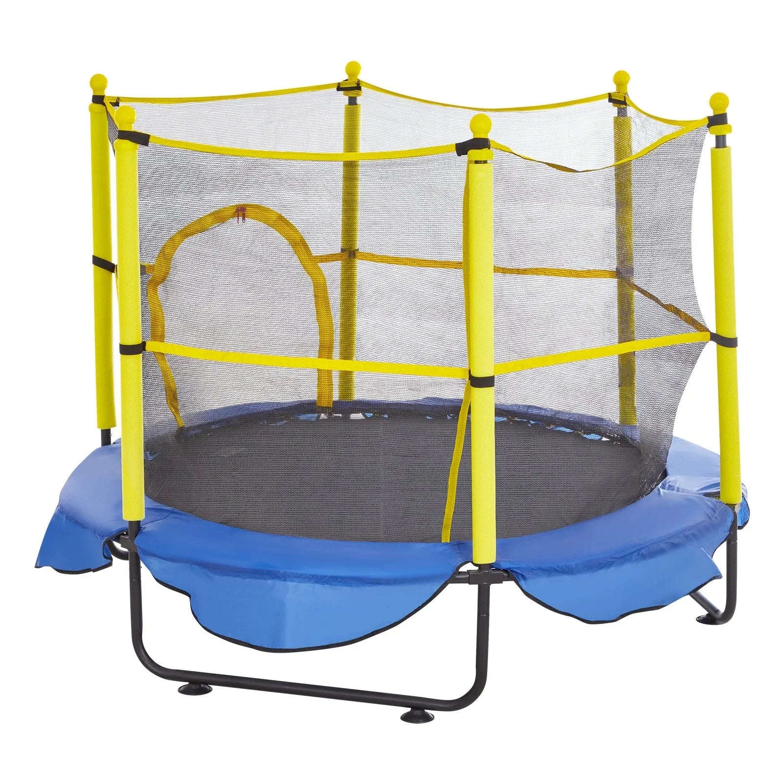 VEVOR 5FT Trampoline for Kids, 60" Indoor Outdoor Trampoline with Safety Enclosure Net, Basketball Hoop and Ocean Balls, Mini Toddler Recreational Trampoline Birthday Gifts for 3+ Years Kids - Mekamart Australia