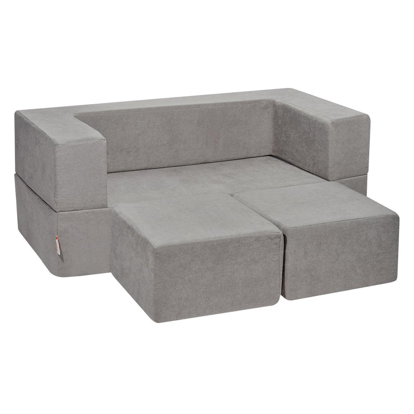 VEVOR Modular Kids Play Couch 4Pcs DIY Creative Child Sectional Sofa Dark Grey - Mekamart Australia