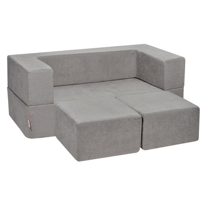 VEVOR Modular Kids Play Couch 4Pcs DIY Creative Child Sectional Sofa Dark Grey - Mekamart Australia