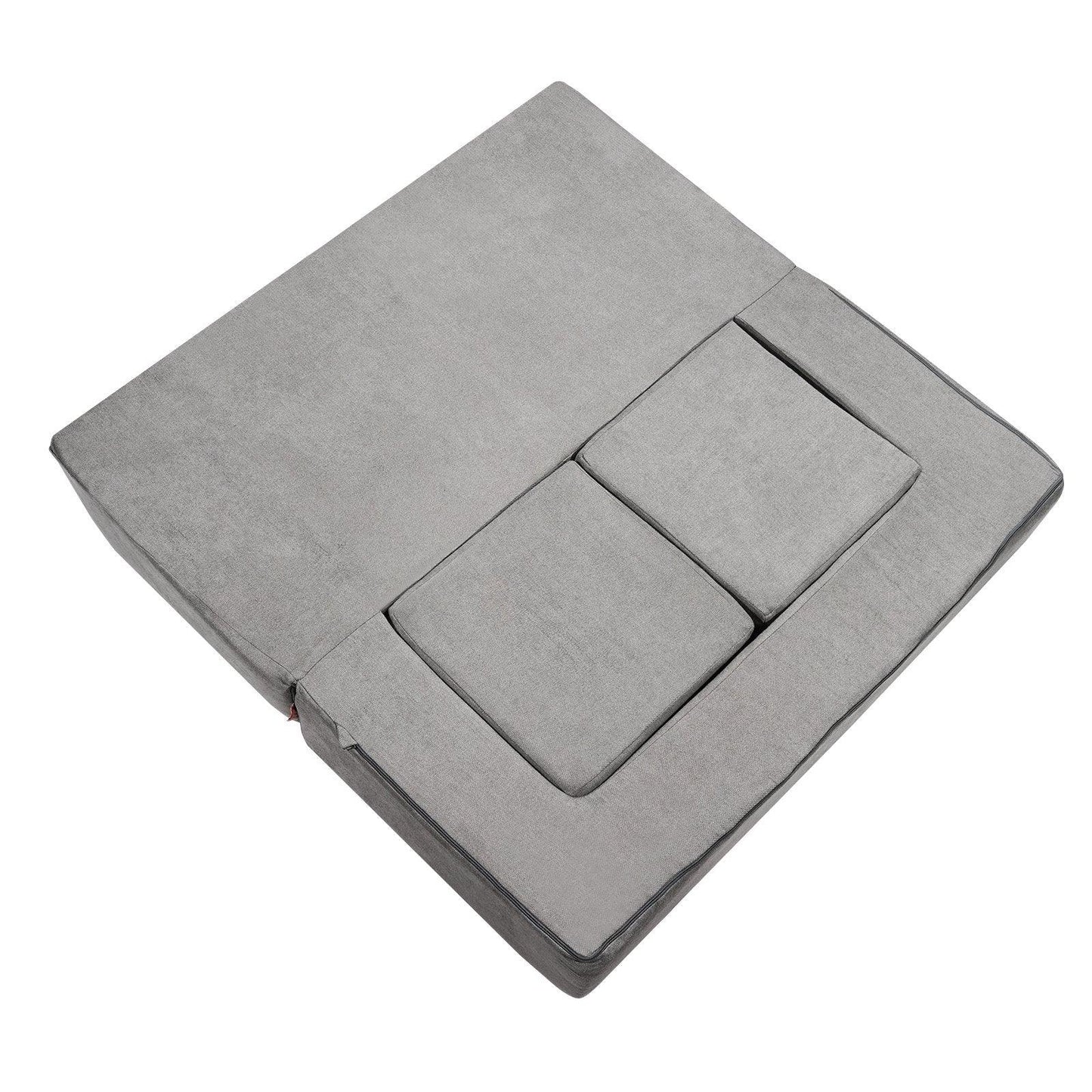VEVOR Modular Kids Play Couch 4Pcs DIY Creative Child Sectional Sofa Dark Grey - Mekamart Australia