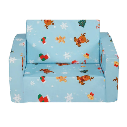 VEVOR Baby Chair Foldable 2-in-1 Baby Lounger Couch Cartoon Kids Sofa Pink - Mekamart Australia