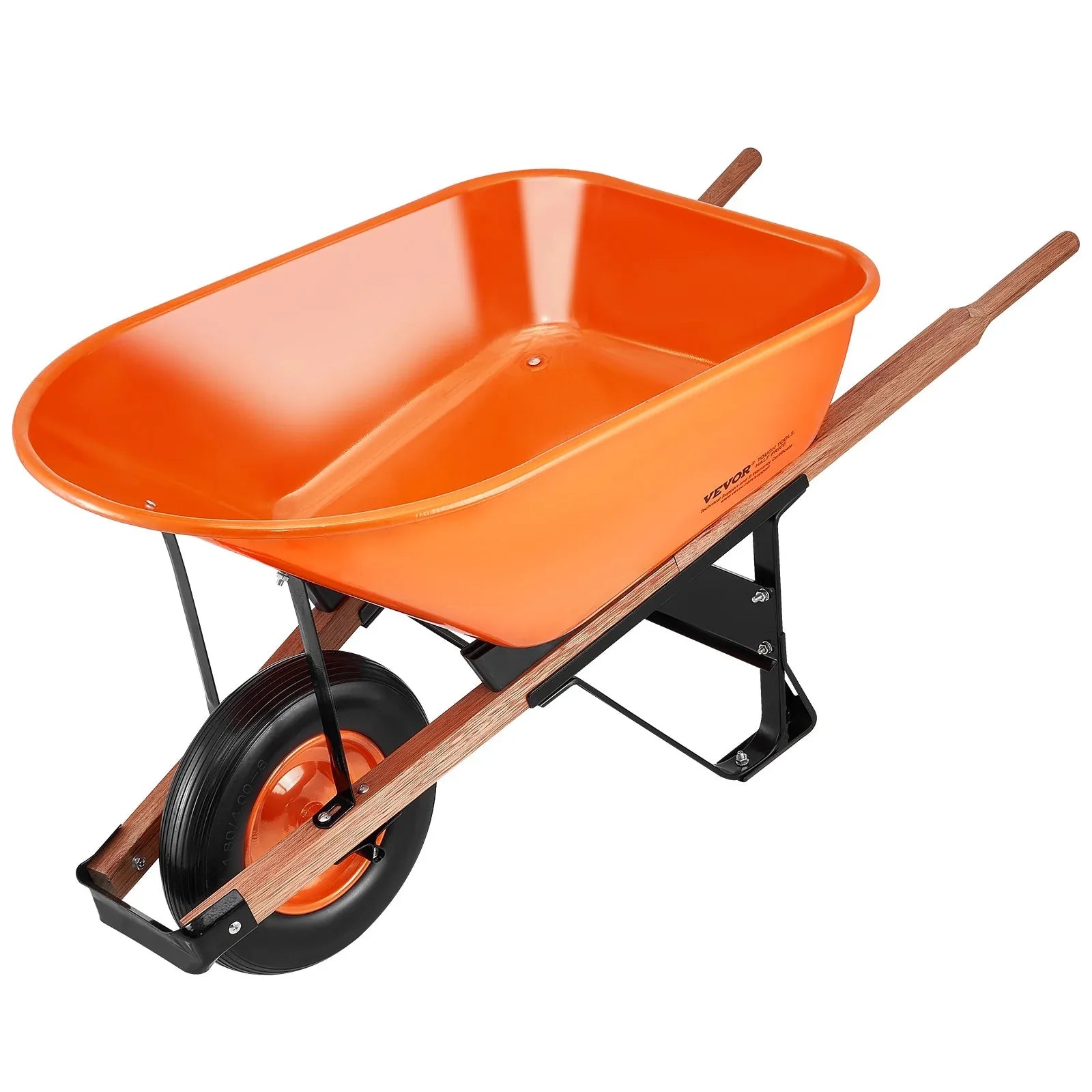 VEVOR Wheelbarrow Cart One Wheel 6 Cu Ft Garden Dump Cart 330 lbs Utility Cart - Mekamart Australia