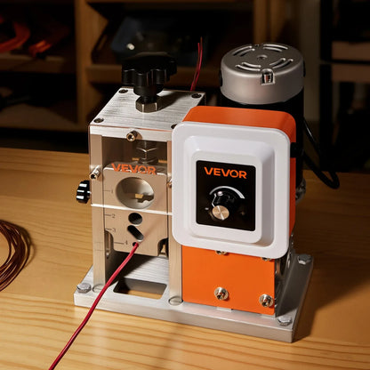 VEVOR Electric Wire Stripping Machine, 1.5-40 mm, 400W Automatic Motorized Cable Stripper, 9.84 IPS (15 m/min) Wire Peeler with Alloy Blades, V-Shaped Rollers, Cooling Fan, for Scrap Copper Recycling - Mekamart Australia