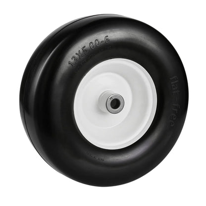 VEVOR Lawn Mower Tires with Rim, 13x5-6" Tubeless Tractor Tires, 2-Pack Tire and Wheel Assembly, Flat-free PU Tires, 3.25"-5.9" Centered Hub, 3/4" Bushing Size, 20 PCS Adapter for Lawn Mowers Tractors - Mekamart Australia