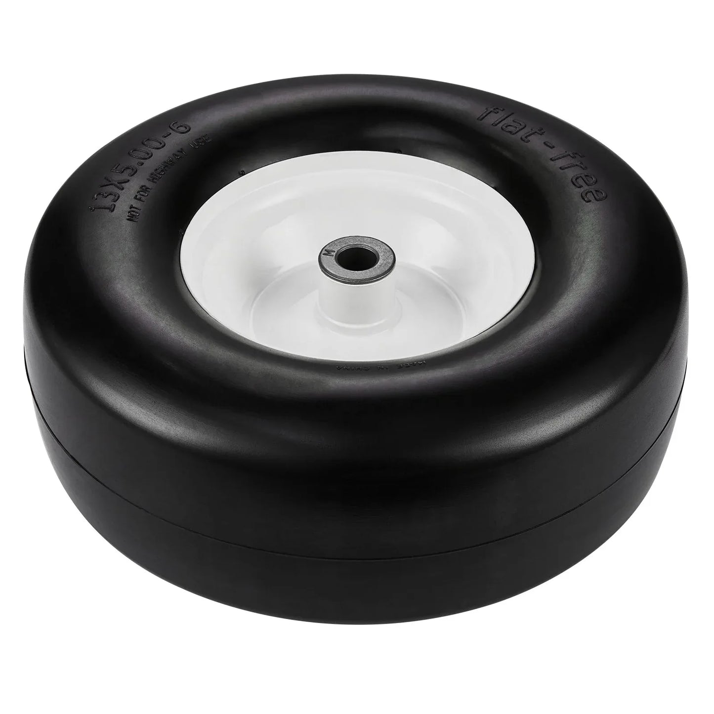 VEVOR Lawn Mower Tires with Rim, 13x5-6" Tubeless Tractor Tires, 2-Pack Tire and Wheel Assembly, Flat-free PU Tires, 3.25"-5.9" Centered Hub, 3/4" Bushing Size, 20 PCS Adapter for Lawn Mowers Tractors - Mekamart Australia