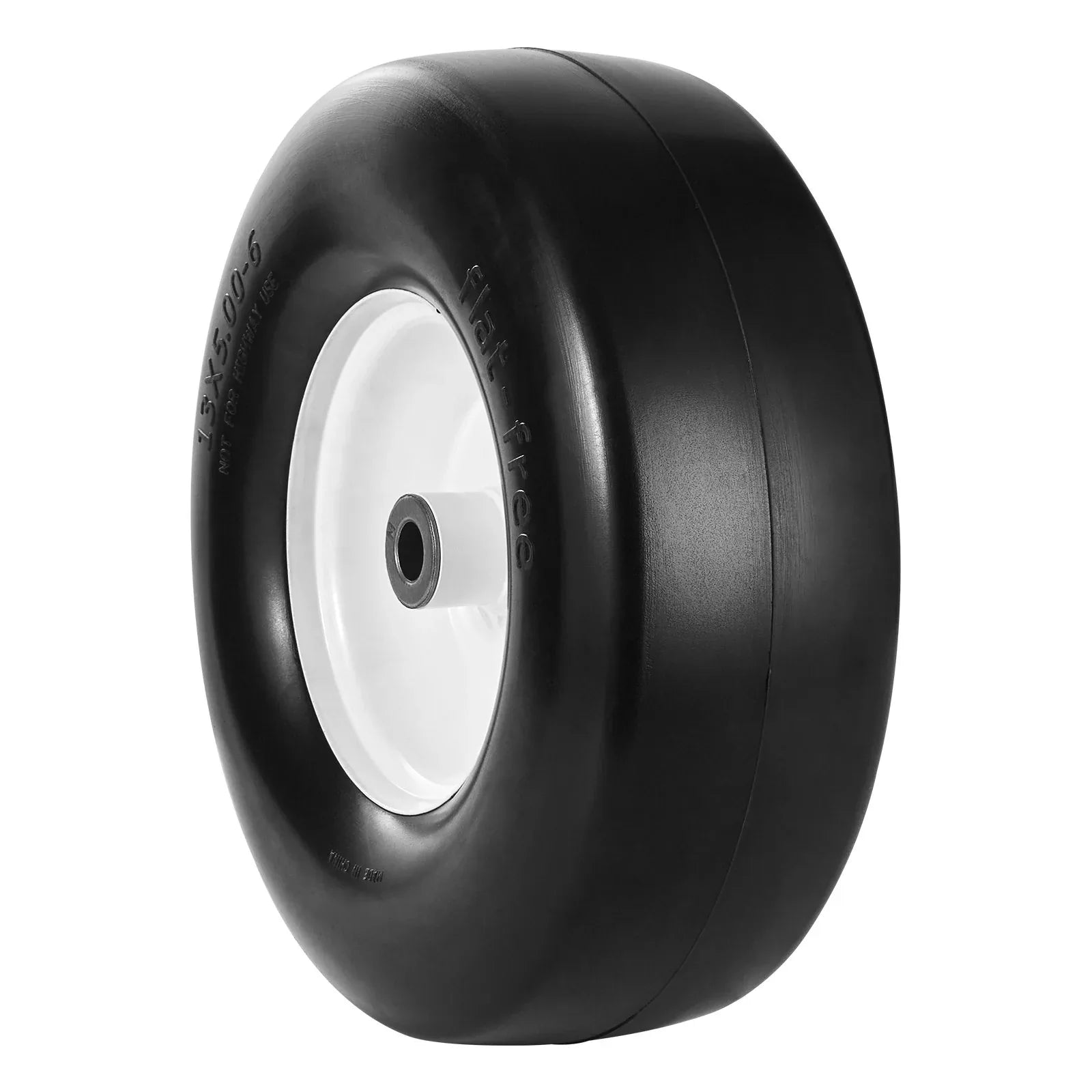VEVOR Lawn Mower Tires with Rim, 13x5-6" Tubeless Tractor Tires, 2-Pack Tire and Wheel Assembly, Flat-free PU Tires, 3.25"-5.9" Centered Hub, 3/4" Bushing Size, 20 PCS Adapter for Lawn Mowers Tractors - Mekamart Australia