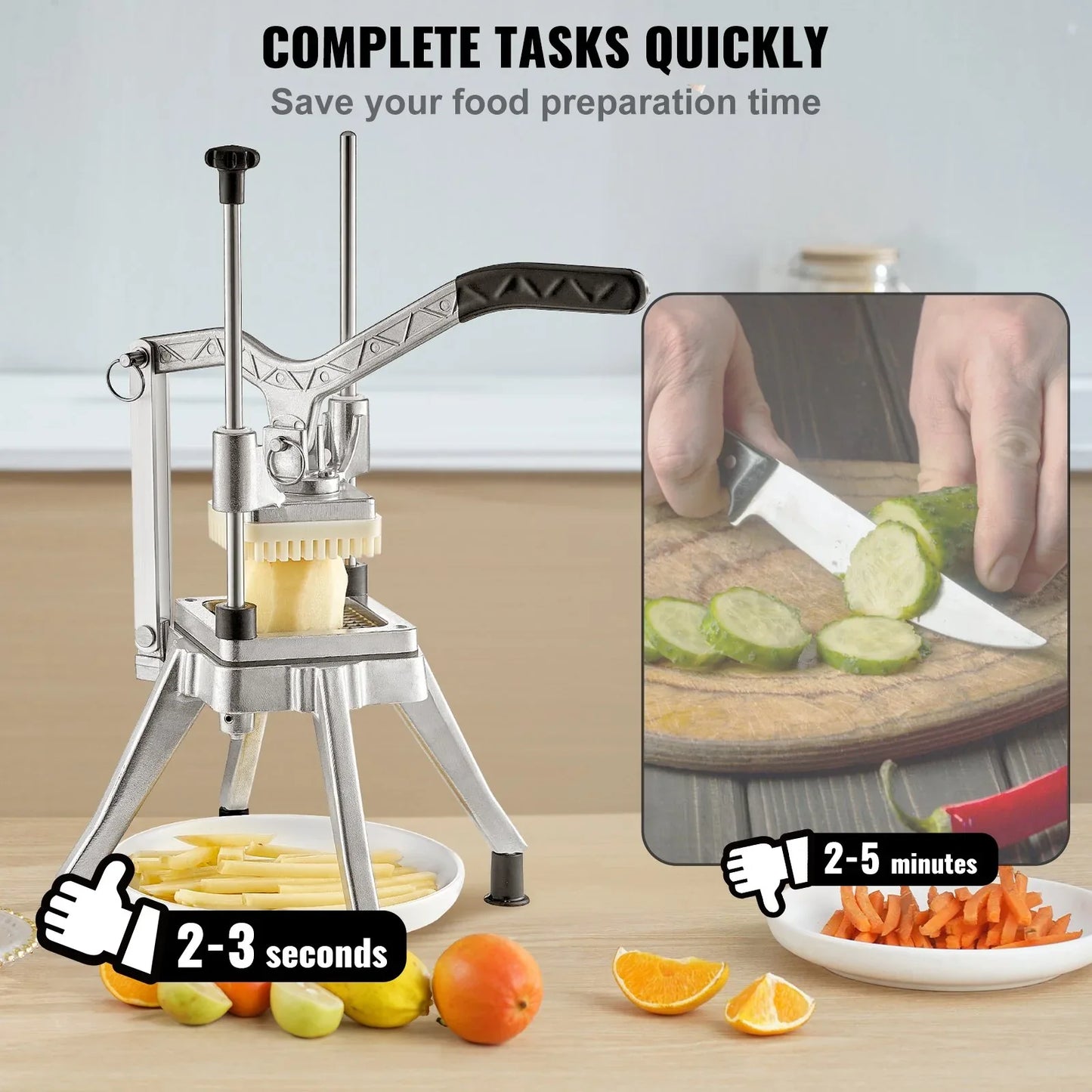 VEVOR Commercial Chopper Commercial Vegetable Chopper with 4 Blades Fruits Dicer - Mekamart Australia