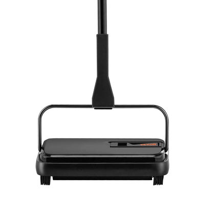 VEVOR Carpet Sweeper, 200 mm Sweeping Paths, Floor Sweeper Manual Non Electric, 300 ml Dustbin Capacity with Comb for Home Office Rugs Hardwood Surfaces Wood Floors Laminate, Cleans Dust Pet Hair - Mekamart Australia
