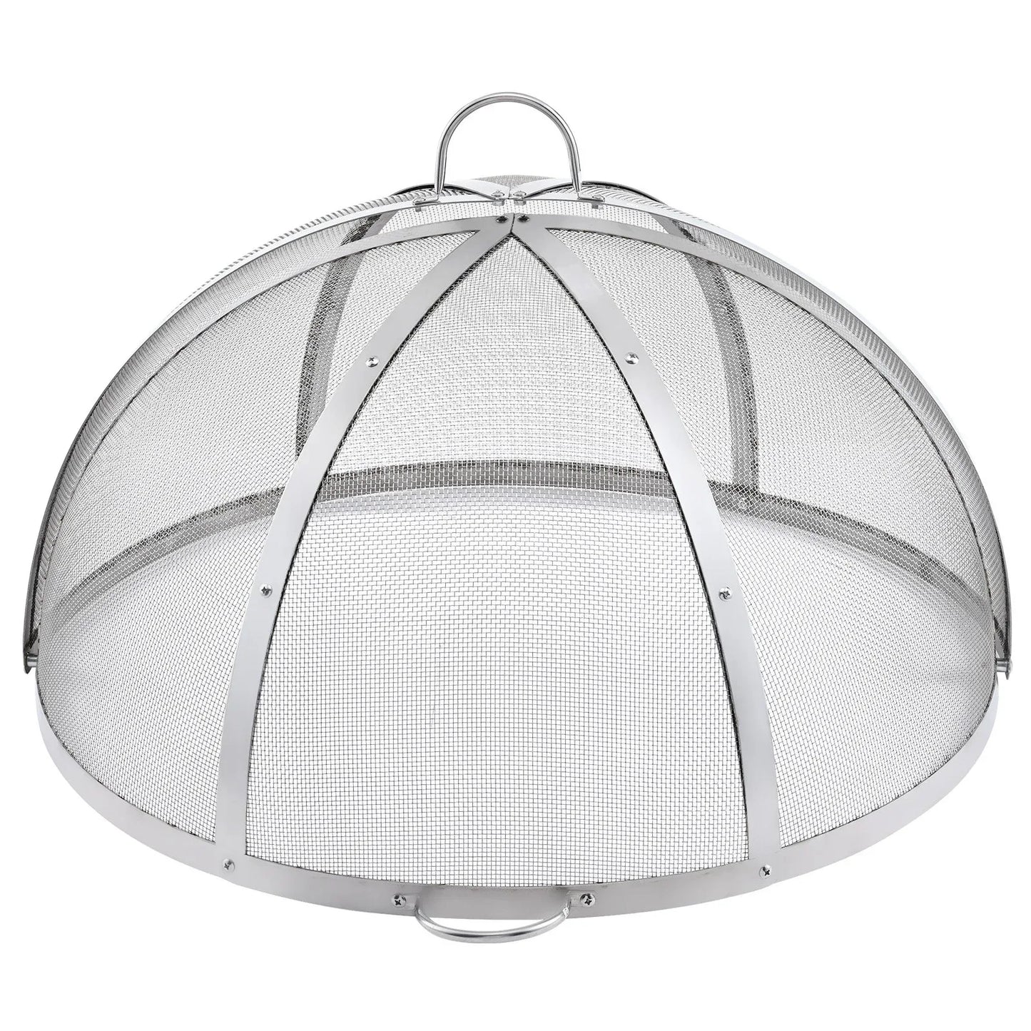 VEVOR Firepit Spark Screen Lid, 40" Diameter, Outdoor Firepit Ring Cover Round Accessories, Fire Pit Metal Cover, Easy-Opening Stainless Steel Fire Ring Covers for Outdoor Patio Fire Pits Backyard - Mekamart Australia