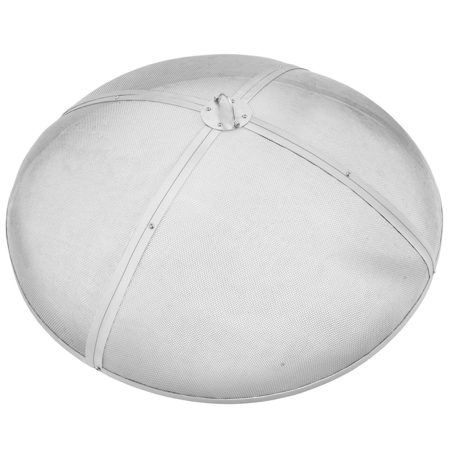 VEVOR Fire Pit Spark Screen Round 40", Reinforced Heavy Duty Steel Metal Cover, Outdoor Firepit Lid, Easy-Opening Top Screen Covers Round with Ring Handle for Outdoor Patio Fire Pits Backyard - Mekamart Australia