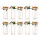 VEVOR 10PCS 31.5inch/80cm High Wedding Flower Stand, With Acrylic Laminate,Metal Vase Column Geometric Centerpiece Stands, Gold Rectangular Floral Display Rack for Events Reception, Party Decoration - Mekamart Australia