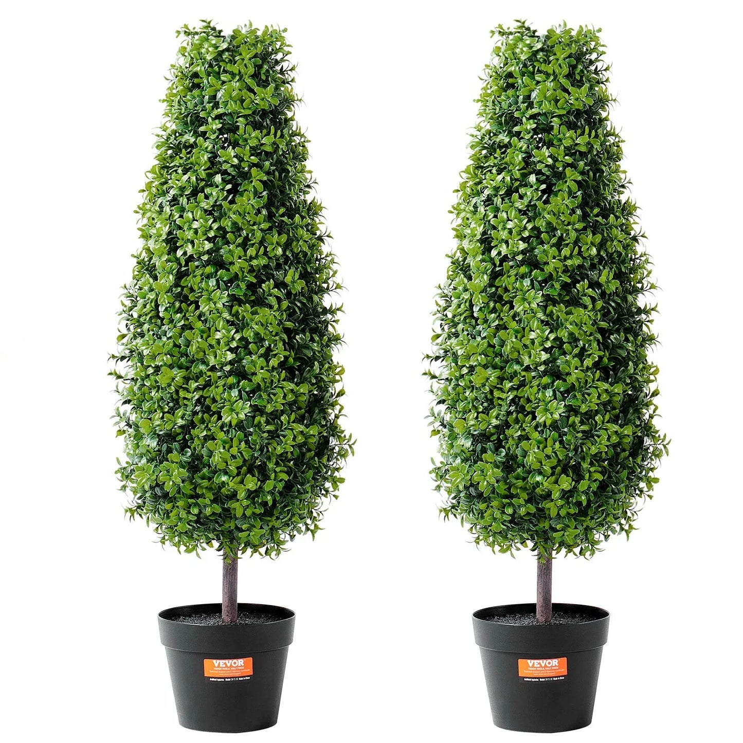 VEVOR 2 Pack 91.4cm Artificial Boxwood Topiary Tree Faux Plant UV Decor In/Outdoor - Mekamart Australia