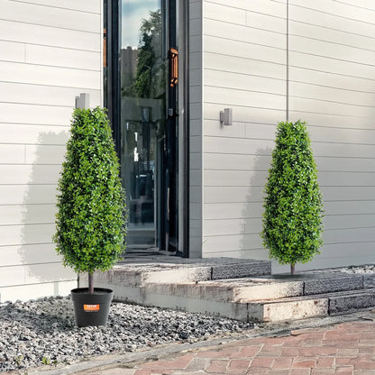 VEVOR 2 Pack 91.4cm Artificial Boxwood Topiary Tree Faux Plant UV Decor In/Outdoor - Mekamart Australia
