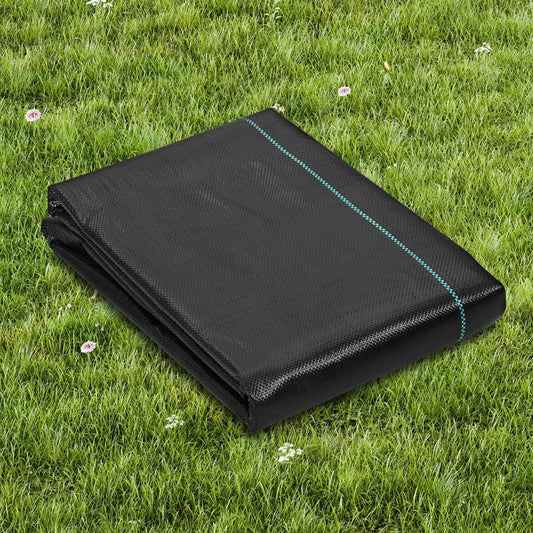 VEVOR Weed Barrier Landscape Fabric, 3*100FT Heavy Duty Garden Weed Fabric, Woven PP Weed Control Fabric, Driveway Fabric, Geotextile Fabric for Landscaping, Ground Cover, Weed Blocker Weed Mat, Black - Mekamart Australia
