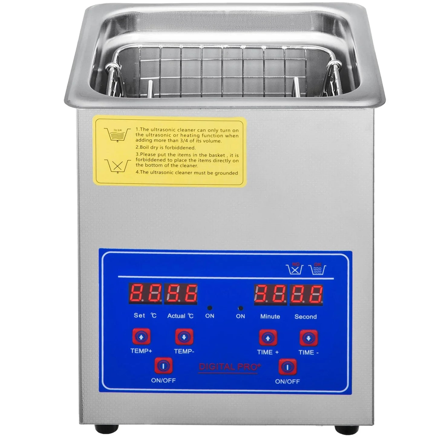 VEVOR Ultrasonic Cleaner 2L Jewelry Cleaning with Digital Timer Ultrasonic Cleaning Machine for Jewellery Rings Watches Eyeglasses Dentures Coins Metal Parts Commercial and Home Use - Mekamart Australia