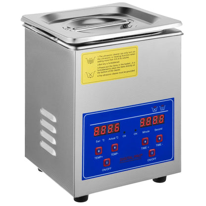 VEVOR Ultrasonic Cleaner 2L Jewelry Cleaning with Digital Timer Ultrasonic Cleaning Machine for Jewellery Rings Watches Eyeglasses Dentures Coins Metal Parts Commercial and Home Use - Mekamart Australia