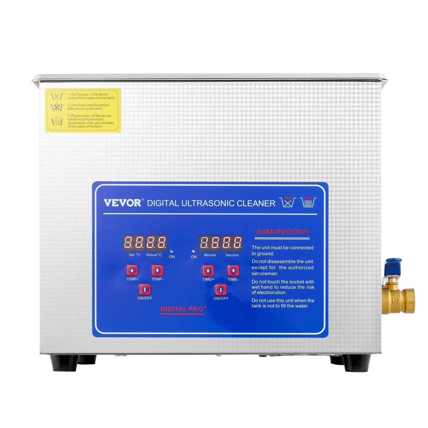VEVOR Ultrasonic Cleaner 10L Jewelry Cleaning with Digital Timer Ultrasonic Cleaning Machine for Jewellery Rings Watches Eyeglasses Dentures Coins Metal Parts Commercial and Home Use Silver - Mekamart Australia
