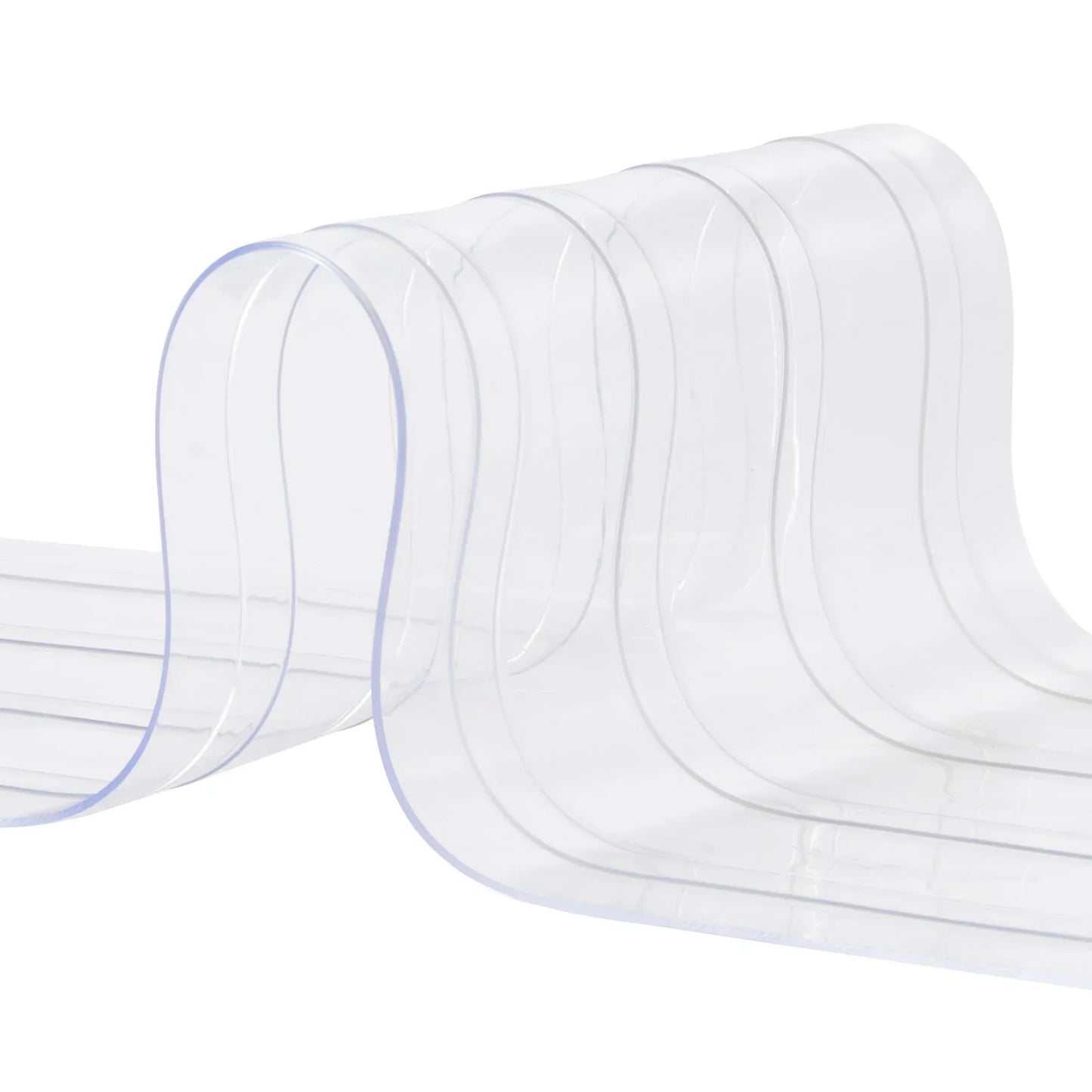 VEVOR Strip Curtain, 3048 cm L x 30.5 cm W x 3 mm Thickness, Clear Ribbed PVC Curtain Strip Door Bulk Roll, Plastic Door Strips for Doorway of Supermarket, Garage, Warehouse, Barn, Pet Animal House - Mekamart Australia