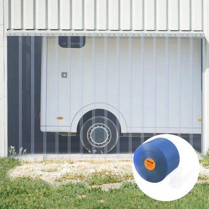 VEVOR Strip Curtain, 3048 cm L x 30.5 cm W x 3 mm Thickness, Clear PVC Smooth Curtain Strip Door Bulk Roll, Plastic Door Strips for Doorway of Supermarket, Garage, Warehouse, Barn, Pet Animal House - Mekamart Australia