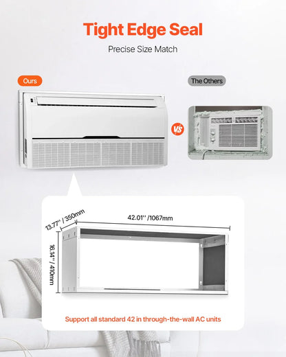 VEVOR Air Conditioner Wall Sleeve 42 in Universal Through the Wall AC Sleeve - Mekamart Australia