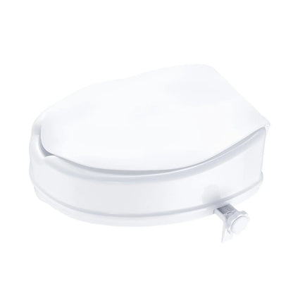 VEVOR Raised Toilet Seat, 100 mm Height Raised, 136 kg Weight Capacity, Universal Toilet Seat Riser, Screw Rod Locking, with Toilet Seat, for Elderly, Handicap, Patient, Pregnant, Medical - Mekamart Australia