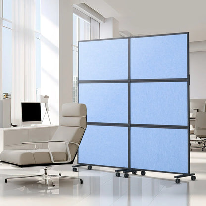 VEVOR Acoustic Room Divider Partition Panel Privacy Screen 2 Pack Indigo Blue - Mekamart Australia
